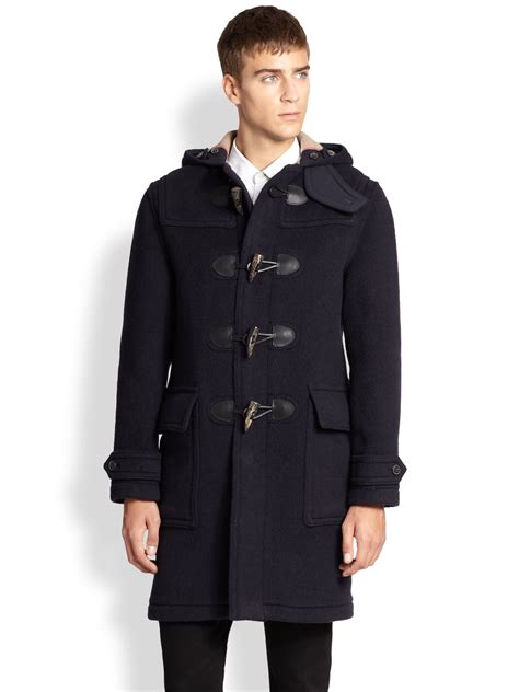 sport coat burberry|men's Burberry duffle coat.